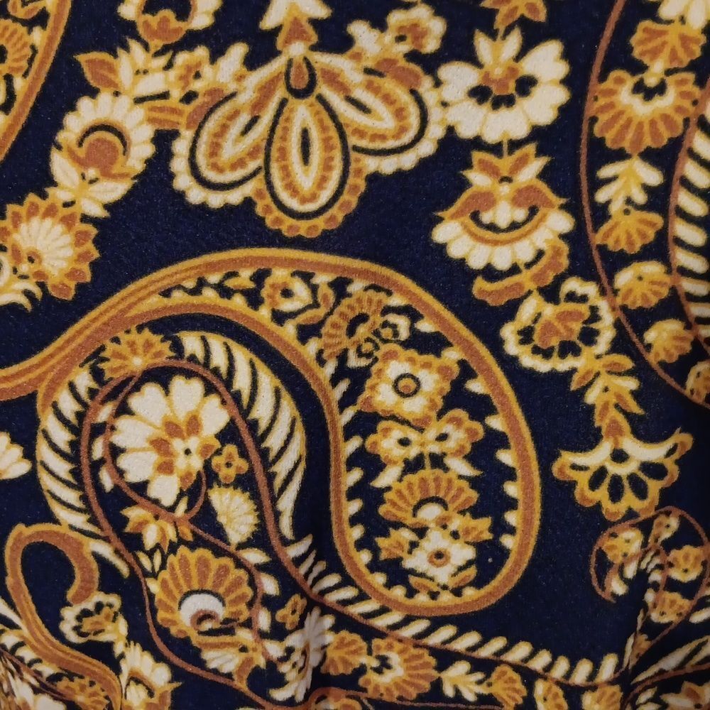 Lark + Grey Paisley Wrap Front PLEATED Dress. Career. Professional. - Picture 12 of 12